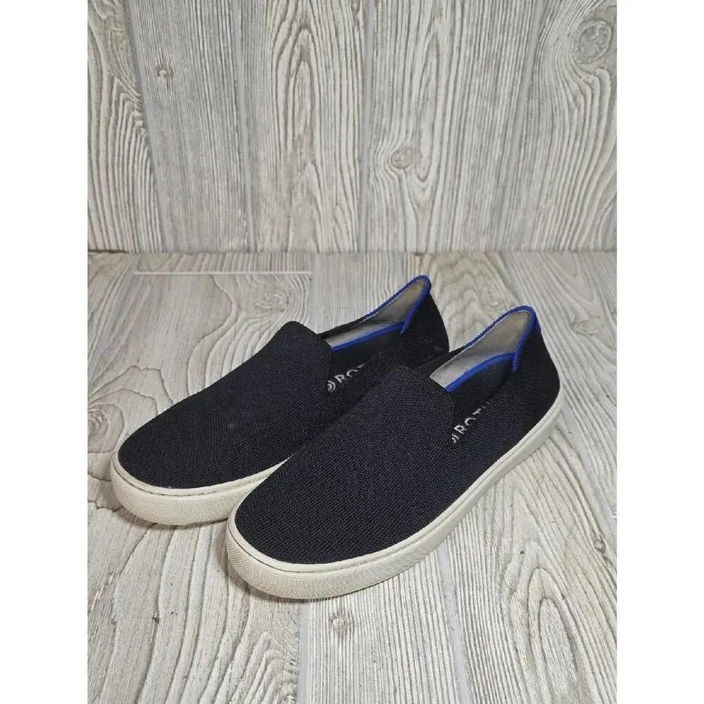 Rothy's Black The Original Slip-On Sneakers Womens Size 7